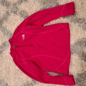 Pink North Face Fleece Quarter Zip Pullover